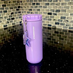 Starbucks, Holiday 2023 SS 12oz Tumbler with Glitter Star Charm Brand New